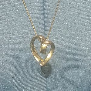 Vintage Gold Heart Necklace